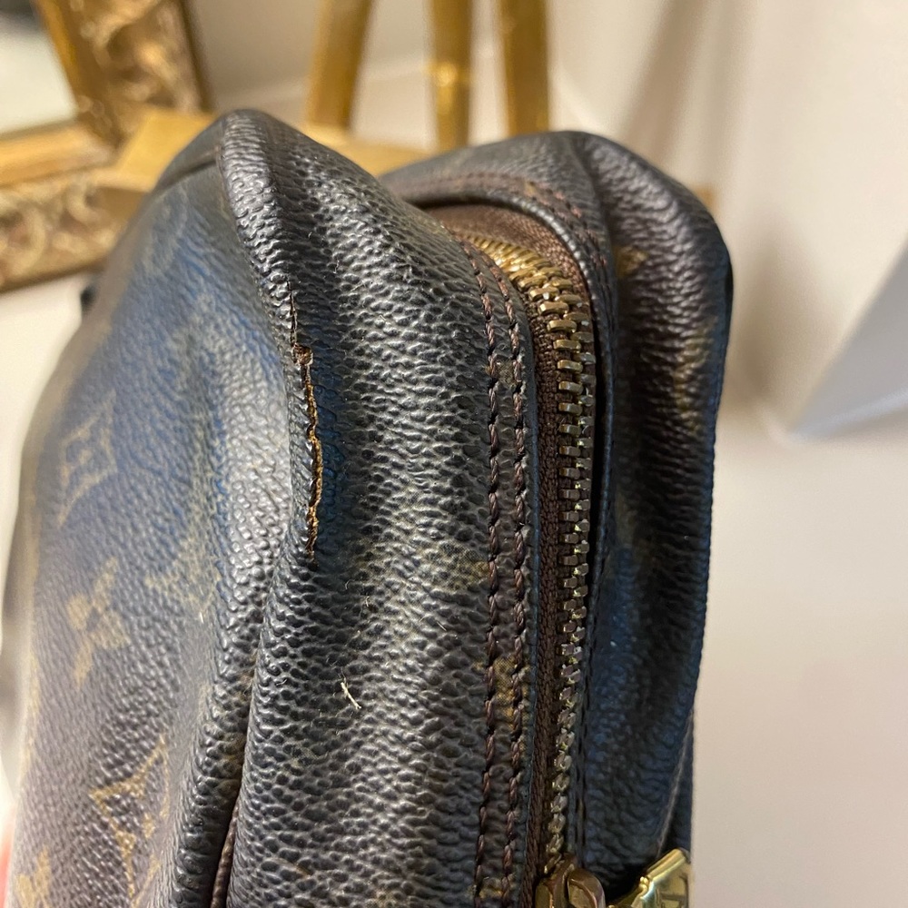 Louis Vuitton Monogram Vintage Pouch Clutch Cosmetic Accessories Bag Large 28 CM - Picture 9 of 12